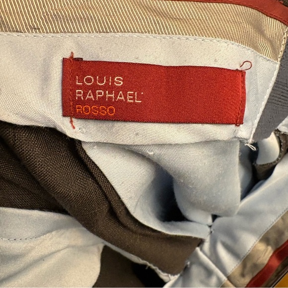 Louis Raphael Rosso 38x30 Mens Slate Pleated Front Dress Pants Expandable Waist - Picture 8 of 8